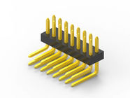 Αρσενικός συνδετήρας 1.0mm επιγραφών PCB καρφιτσών μαύρη πλαστική σωστή γωνία πισσών PA6T