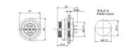 Ηλεκτρικός νάυλον συνδετήρας τελικών φραγμών συνελεύσεων, κυκλικός συνδετήρας βουλωμάτων καλωδίων 2 καρφιτσών 15 AMP