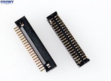 Straight  Board To Wire Box Header Connector 1.27mm Pitch 34 Pin Gold Flash