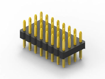 Τρεις σειρές 5U συνδετήρας επικεφαλίδας PCB τύπου DIP Χρυσός Φλας Μαύρη μόνωση