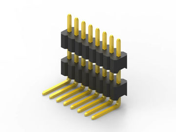 1.27 mm Pitch PCB Header Connector Κωνκώδης κάμψη μονής σειράς διπλής πλαστικής