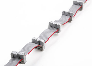 FCC 16 πινς Flat Ribbon Cable Assembly με υλικό 2.54mm IDC Socket RoHs