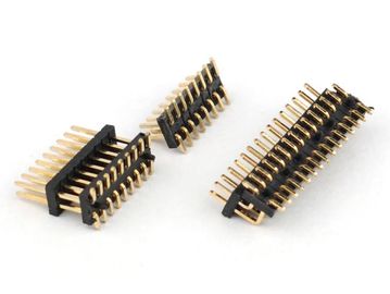 1.27 mm Pitch Male Pin Header Connector Δύο σειρές Μαύρο πλαστικό PA9T