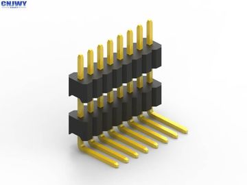 1.27 mm Pitch PCB Header Connector Κωνκώδης κάμψη μονής σειράς διπλής πλαστικής