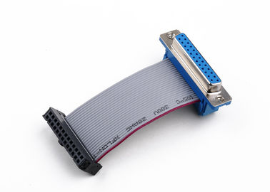 D Sub 15 Ways Female 14 Pin Ribbon Cable, Προσαρμοσμένο 2mm Pitch Hard Disk Δικτυακό καλώδιο δεδομένων
