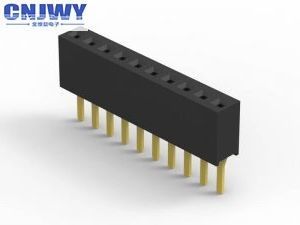 Μαύρο θηλυκό συνδετήρα επικεφαλίδας PCB 1.27mm Στροφή υλικό LCP H = 2.1mm