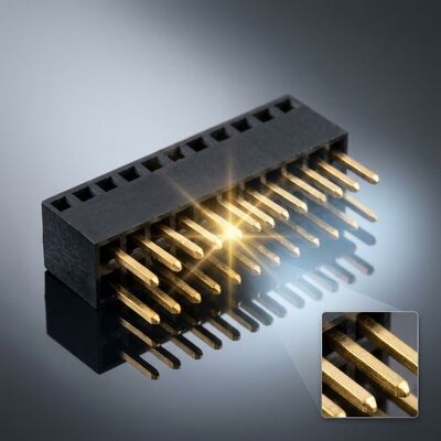 1,27mm Pitch Triple Row Female Header Connector 3x40P High Density PCB Socket Gold Flash