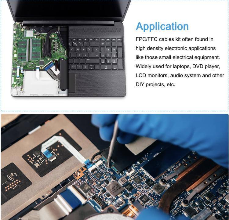 Ανθεκτικό σύνολο καλωδίων FFC με υψηλή ευελιξία και ακρίβεια κλίμακας κατάλληλο για σύνθετες ηλεκτρονικές συσκευές