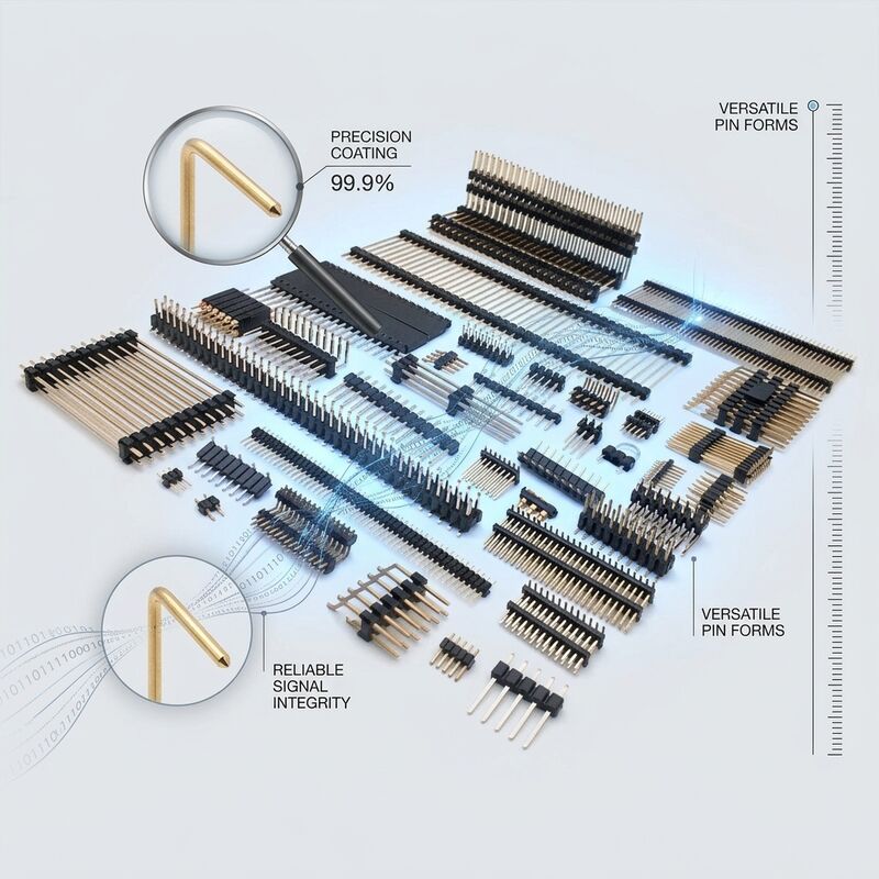 Διπλή σειρά δεξιά γωνία αρσενικό Pin Header Connector 2.54mm Pitch 90 βαθμούς PCB 80-Pin Through-Hole