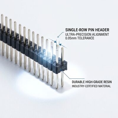 Conector de pin macho de fila única de montaje en superficie, paso de 2,54 mm, montaje en placa de circuito impreso SMT