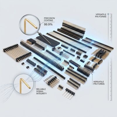Διπλή σειρά δεξιά γωνία αρσενικό Pin Header Connector 2.54mm Pitch 90 βαθμούς PCB 80-Pin Through-Hole