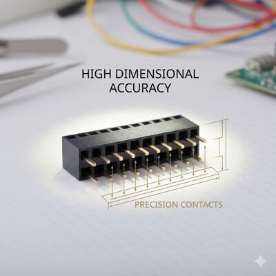 Χαμηλό προφίλ 1.27MM Στροφή δεξιάς γωνίας SMD Γυναικείο σύνδεσμο κεφαλής Διπλής σειράς Χρυσός φλας Ultra-Slim PCB Design